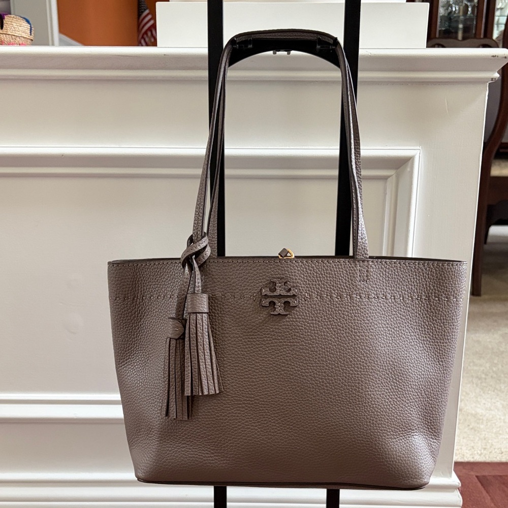 Tory Burch Taupe Leather Tote